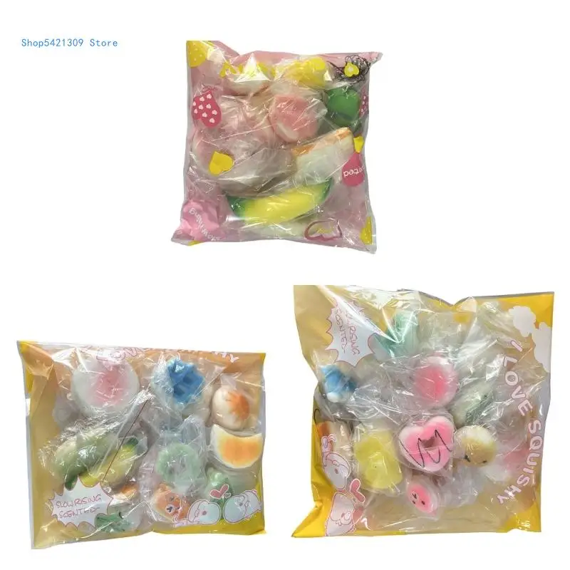 

Stress Relief Toy for Adult Hand Squeeze Dessert Toy Anxiety Reduce Bread Toy Home Office Decors Kids Goodie Bag Fillers