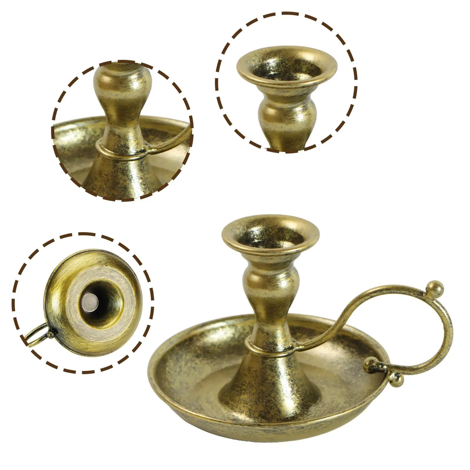 حامل شموع مستدق، حامل شموع معدني، زينة لسطح المكتب والمنزل