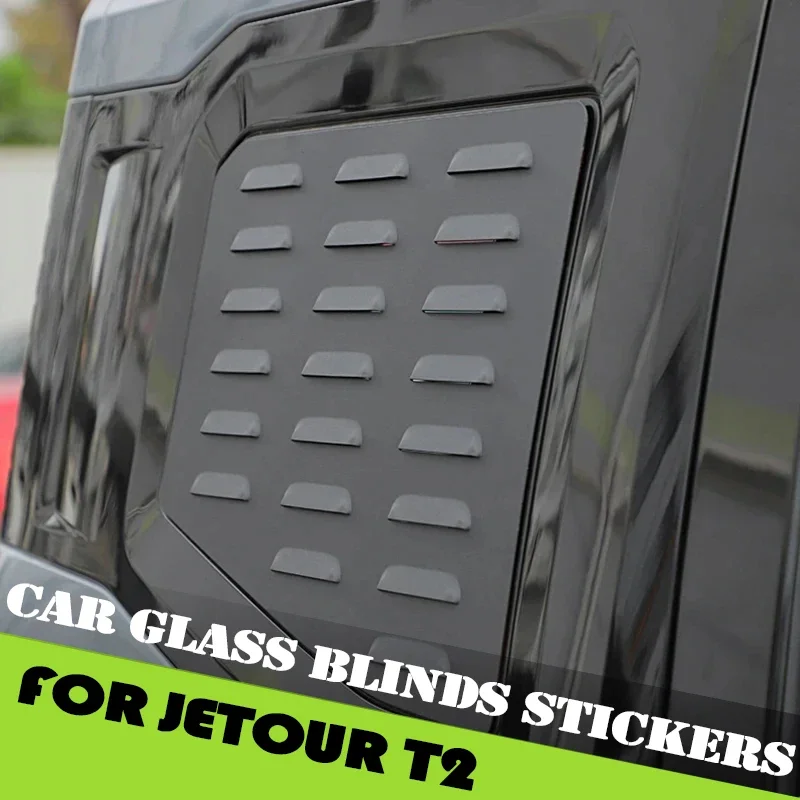 

Car Louvers Fit for Jetour Traveller T2 2023 2024 2025 Car Glass Blinds Stickers Aluminum Alloy Material Exterior Accessories