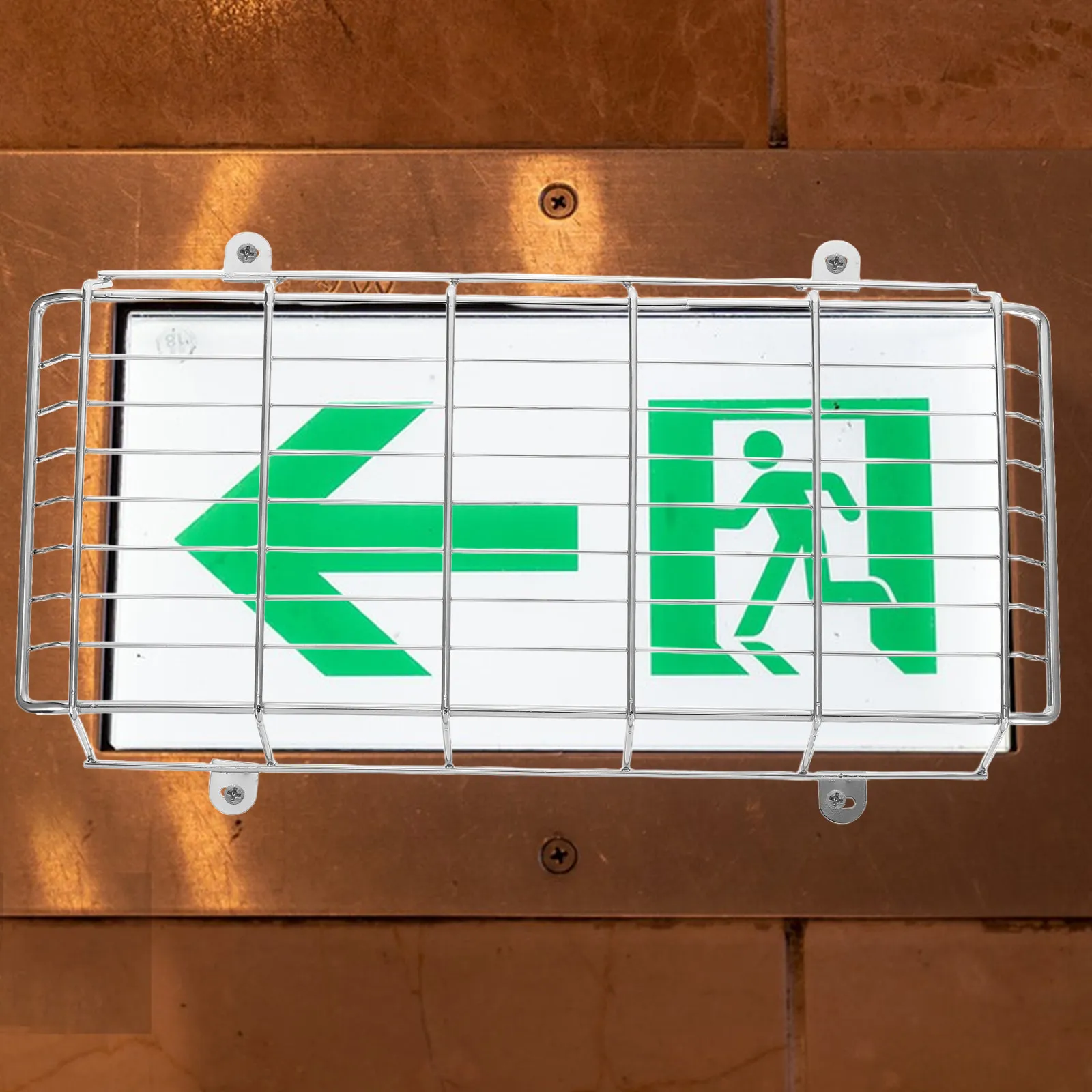 

1Set Heavy Duty Metal Exit Sign Protective Wire Guard for Schools Emergency Light Plate Safety Cage Reusable Easy Install Damage