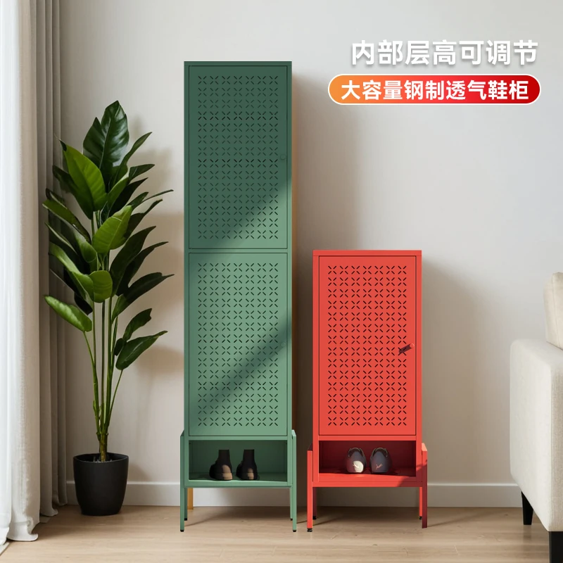 

Shoe cabinet, large capacity storage at the doorstep, retro style,