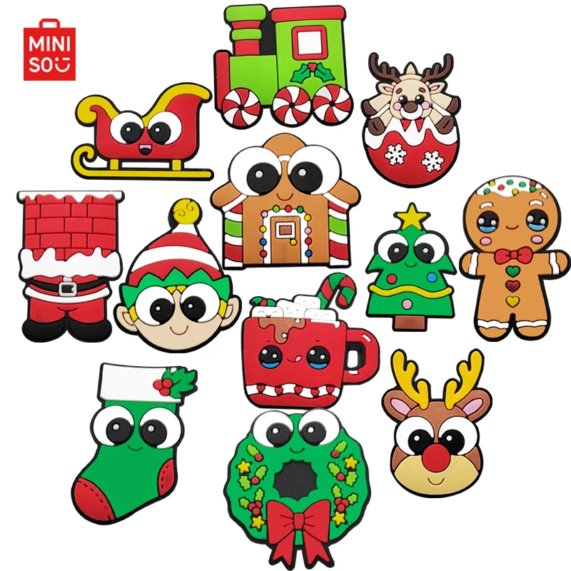 

MIINSO 1-27pcs Anime Christmas Shoe Charms Sandals Charms Clogs Decorations Accessories for Festival Decorate Kid Gifts