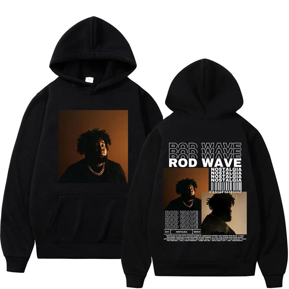 

Rapper Rod Wave Nostalgia Album Poster Print Hoodie Hip Hop Trend Vintage Sweatshirts Fashion Casual Comfort Pullovers Unisex