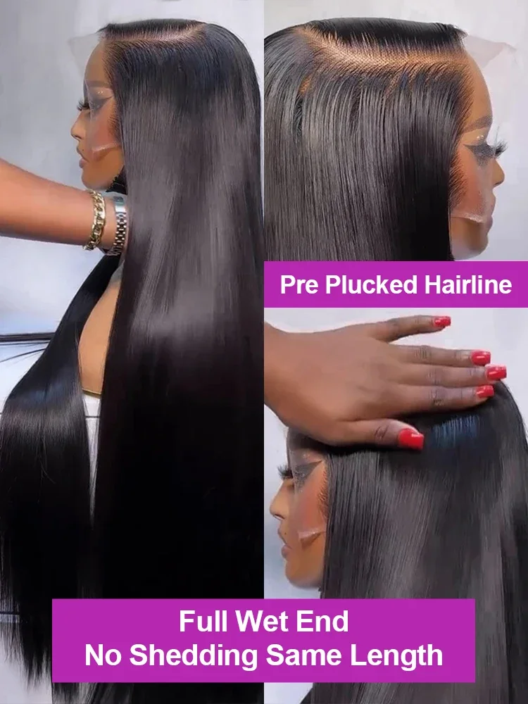 Straight Lace Front Wig Hd Lace Wig 13x6 Human Hair Wigs For Black Women Pre Plucked Brazilian 16-36 Inch 13x4 Lace Frontal Wig