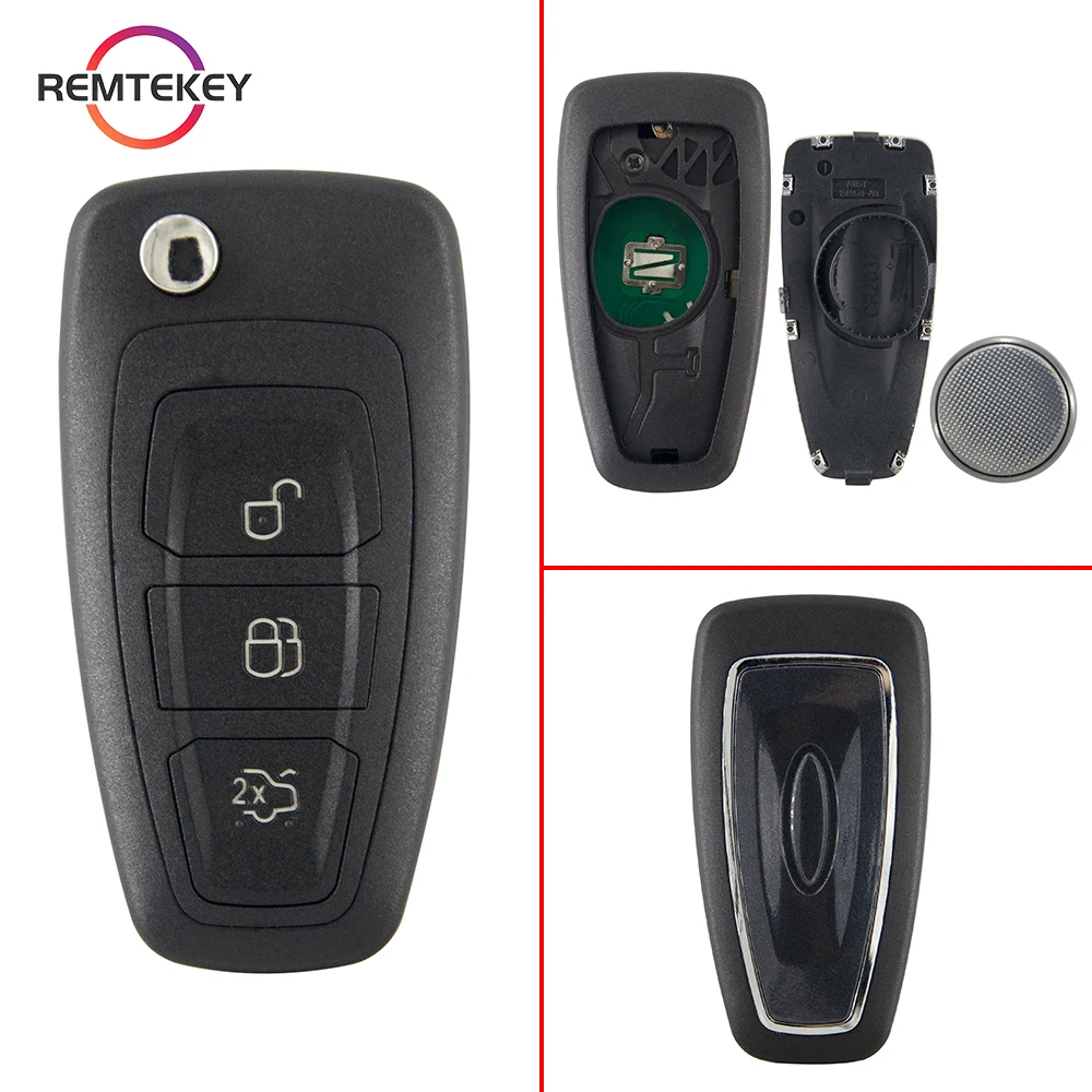 

REMTEKEY AM5T15K601AD 2036872 Flip Car Key 3 Button 434Mhz FSK with 4D63 80bit Chip for Ford Mondeo Focus C-Max S-Max 2011- 2014