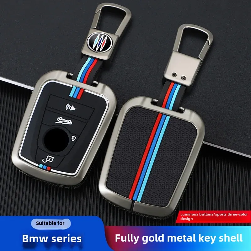 BMW I3 Key Case Compatible with 2023 BMW I8 I3 New Energy Electric Car Lock Key Bag Metal Material Car Accessories