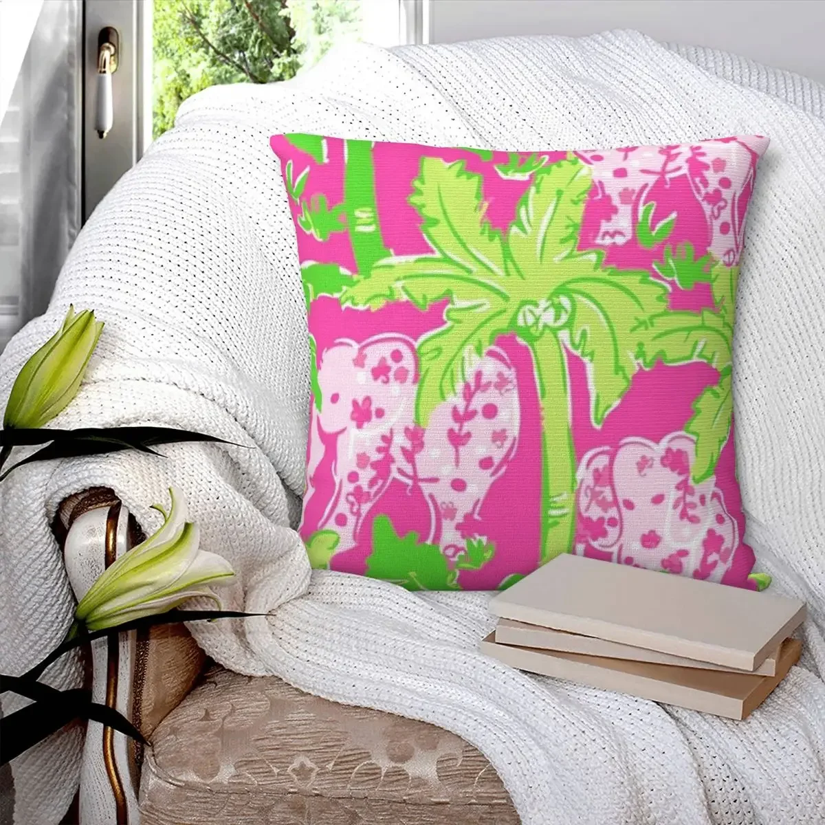 Lily Pulitzer Pillowcase Polyester Pillows Cover Cushion Comfort Throw Pillow Sofa Decorative Cushions Used for Home Living Room