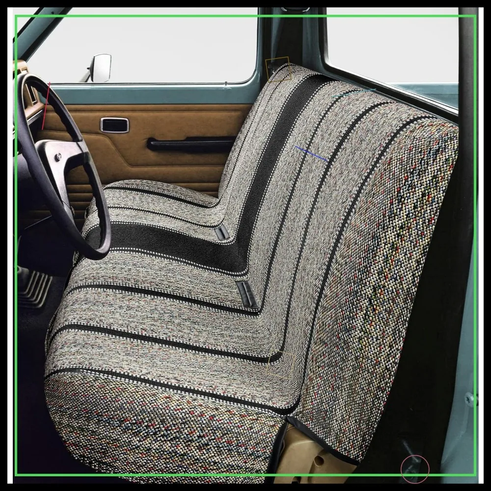 

Universal Baja Saddle Car Seat Cover - Durable, Stylish Fit for Trucks & SUVs - Bench Style in Black