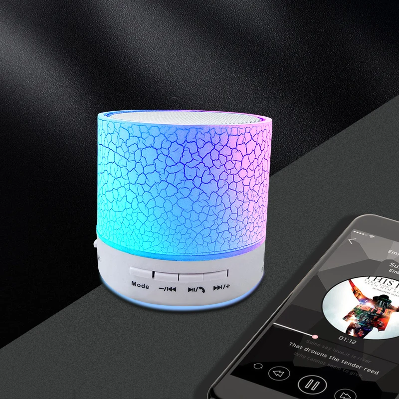 Wireless Mini Speaker Wireless Speaker Multicolour LED TF Card USB Subwoofer Portable Ambient Speaker Holiday Gift image 2