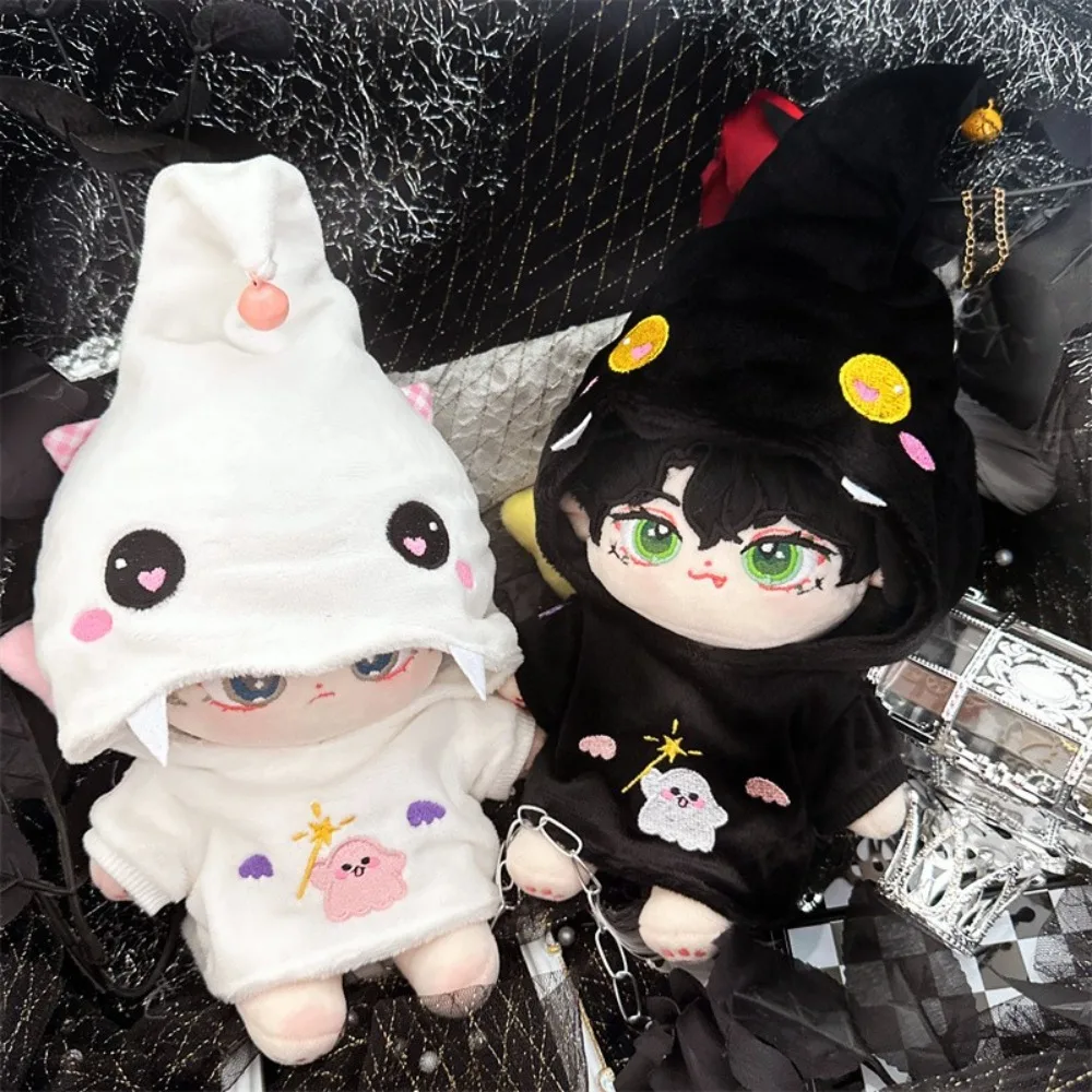 Hoodie Cotton Doll Clothes Ghost Mini Plush Doll Clothes Cool Black No Attribute Doll Clothes Doll Accessories