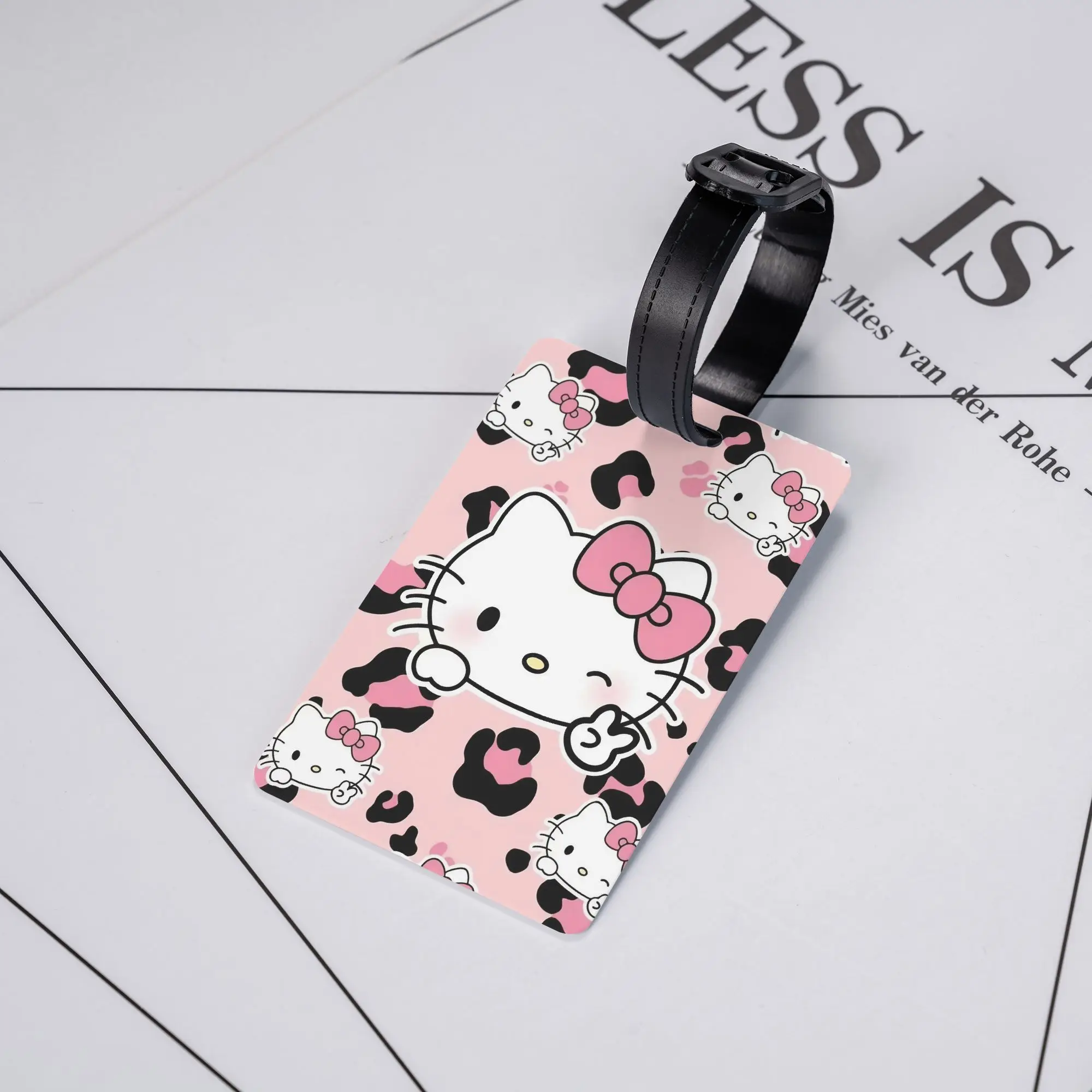 

Багажные бирки Hello Kitty Cat, чемодан с героями мультфильмов, силиконовая этикетка, имя, идентификационная адрес, чехол для багажной сумки, бирки для унисекс, багажные бирки, подарки