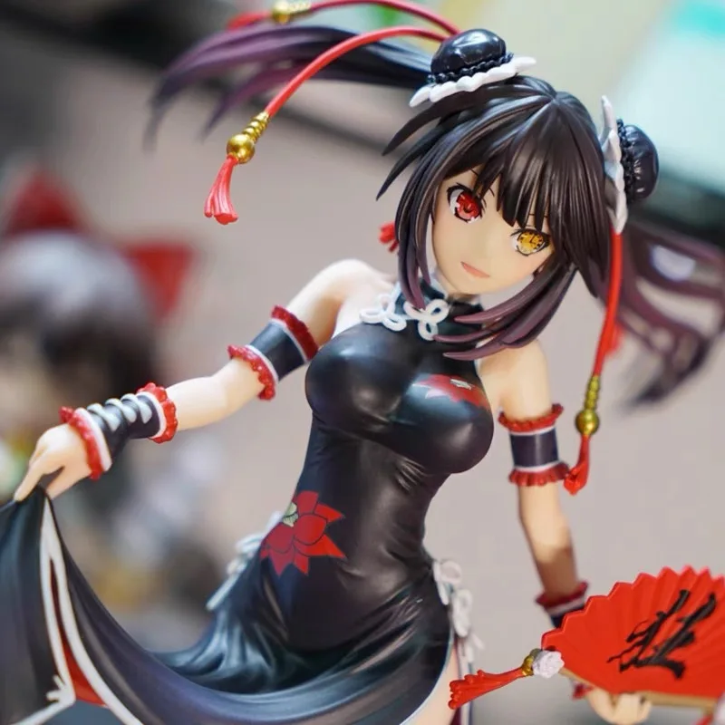 21cm Date A Live Tokisaki Kurumi In Cheongsam Anime Girls Figure Model Statue Boys Collection Desktop Decoration Ornament Toys