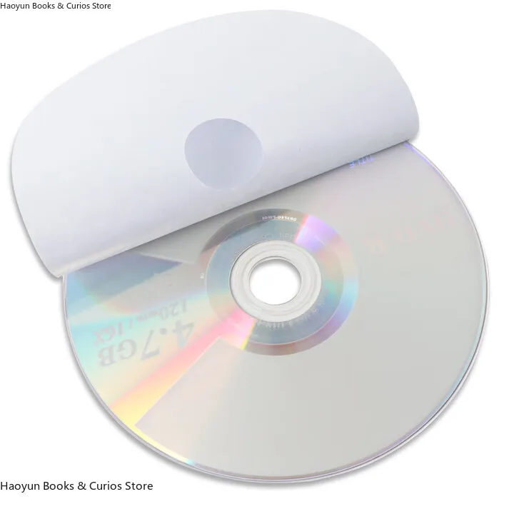 Matowe naklejki samoprzylepne - 100 sztuk naklejek do druku na CD/DVD, do przechowywania CD/DVD, zapobiegają zarysowaniom / odporne na ścieranie