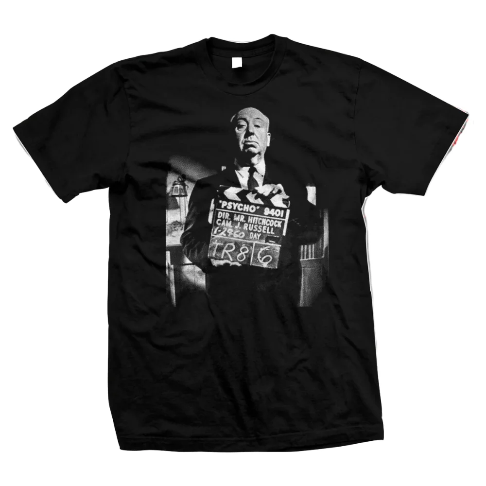 

Alfred Hitchcock Psycho Movie Clapboard Pre-Shrunk, Hand Screened 100% Cotton T-Shirt