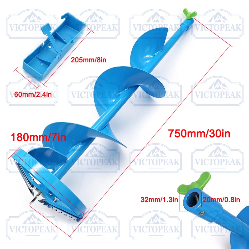 200mm High Power Petrol Ground Drill Bit Without Engine Multi-Function Hole For Portable Garden Machinery Accessories