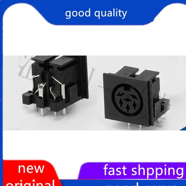 

10 шт. оригинальный новый квадратный разъем S-терминала DS-6-03a, большая 6-жильная 8-контактная розетка, 6-контактный разъем DIN, гнездовая база