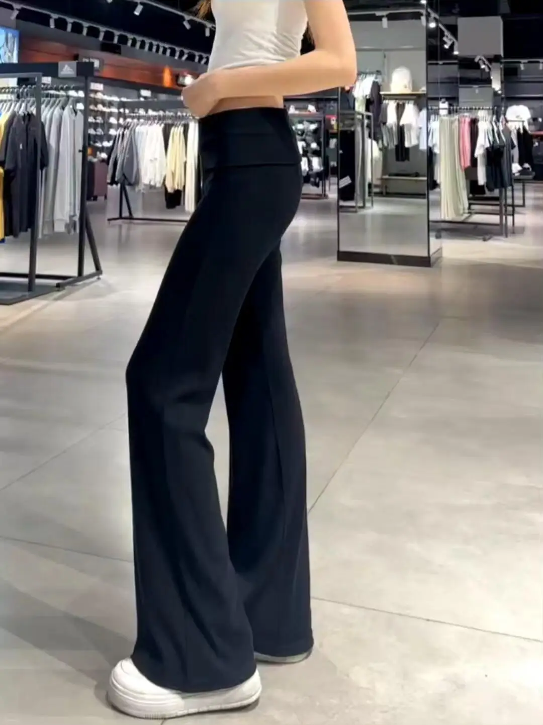 กางเกงโยคะขายาวทรงหลวม ระบายอากาศได้ดี สำหรับผู้หญิง ใส่สบาย เหมาะกับฤดูร้อน ผ้าบางเบา สไตล์เกาหลี