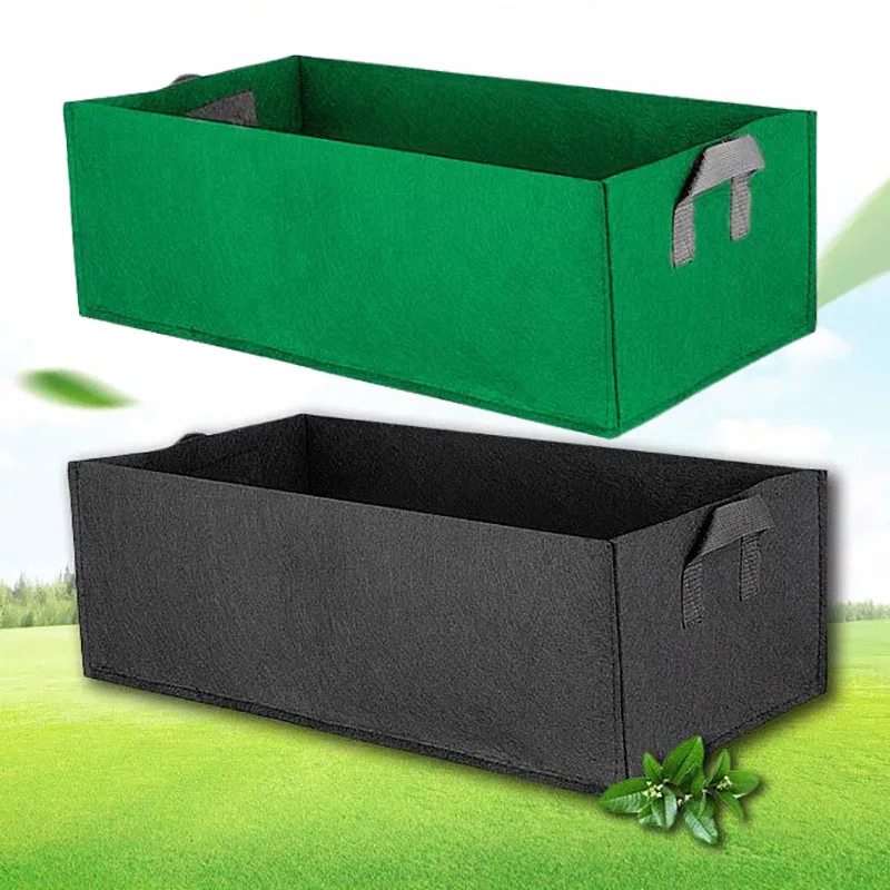 

black Fabric plant Grow Bag Garden Square gardening tools Flower Vegetable Planting Planter Pot Handles for hydroponics