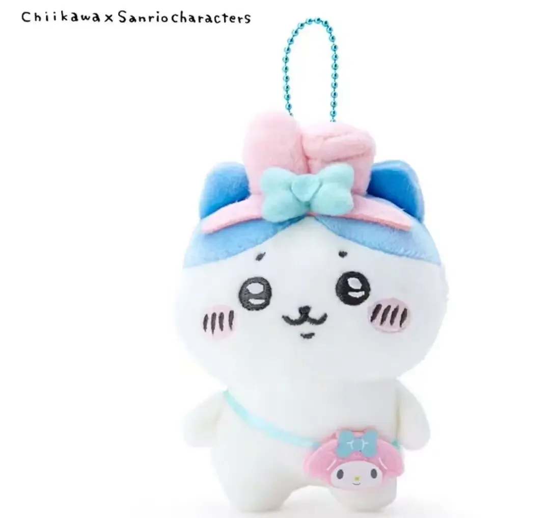 Kawaii Boneca de Pelúcia dos Desenhos Animados Japoneses, Bonecas Pochacco, Pingente Chaveiro, Decoração Mochila, Brinquedo para Crianças, Presente para Meninas