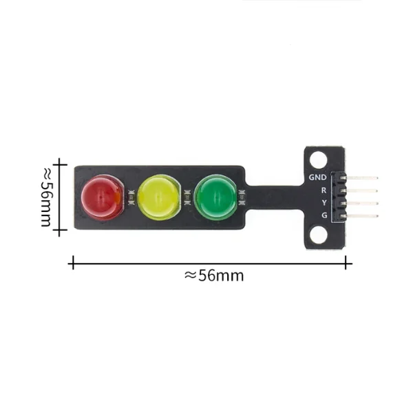 LED traffic signal module 5V red, yellow and green lights e-learning building blocks programming single control panel