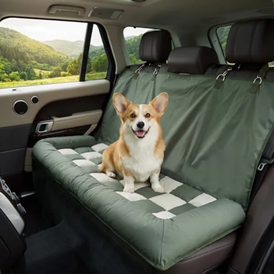 

Backseat Dog Bed for Car Hammock Thick Soft Dog Car Seat Cover for Back Seat Non-Slip Pet Travel Bed for Cars Small SUV and Sed