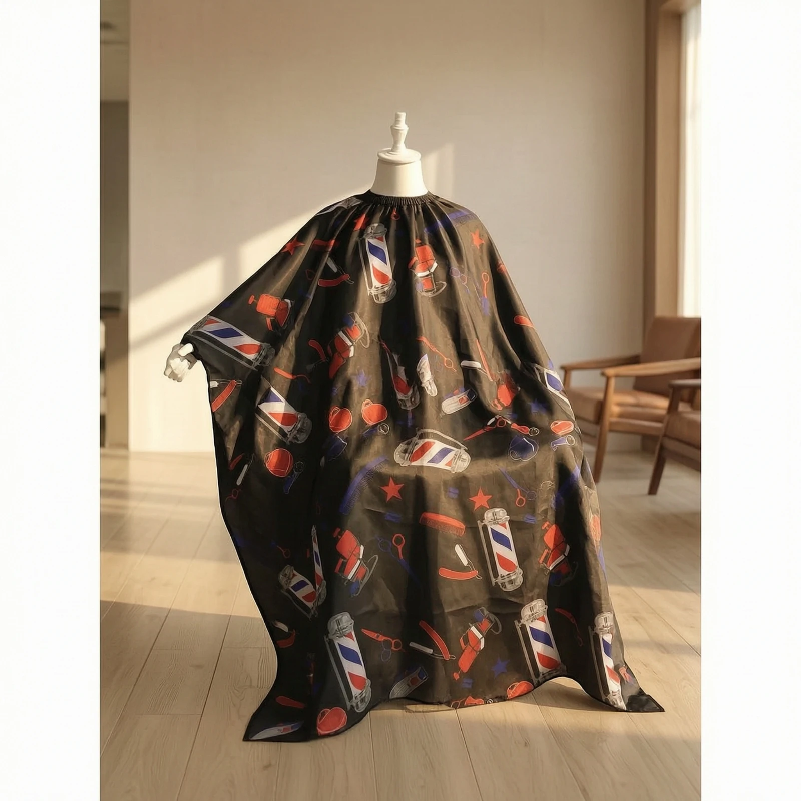 Hair Cutting Cape Easy to Clean Barber Cape with Hook Closure Haircut Smock Large Clothing Protector Lightweight for Barbers