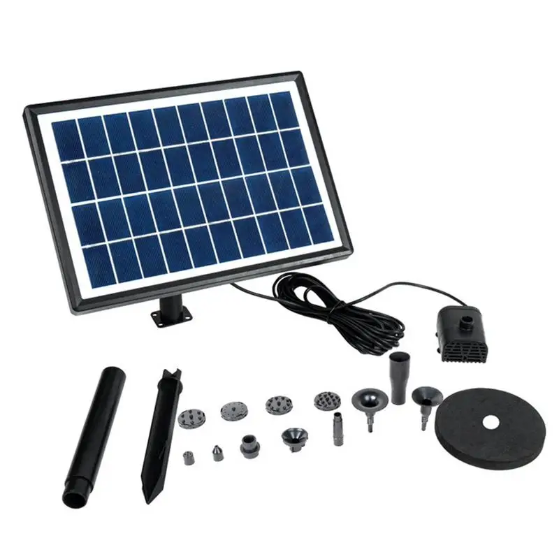 

Solar Pond Pump 7W Solar Fountain Kit Solar Panel Free Standing Floating Solar Powered Water Fountain Pump With 12 Nozzle