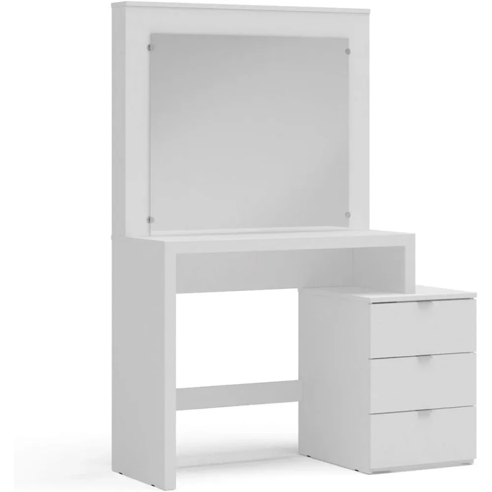 Coiffeuse en spantablespantable avec miroir et armoire, 17,5 