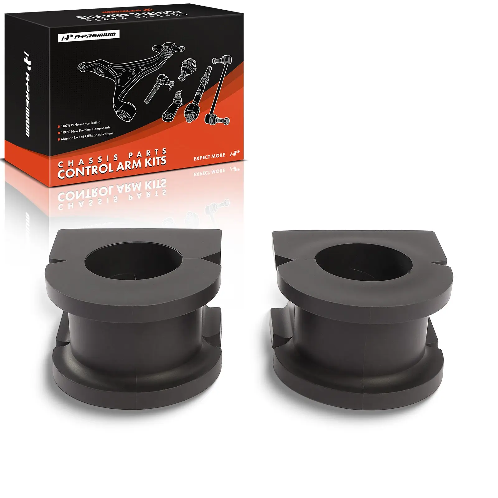 A-Premium 2x Front To Frame Sway Bar Bushing Kit with 34mm Bar for Chevrolet Silverado 1500 2007-2018 GMC Sierra 1500 2008-2018