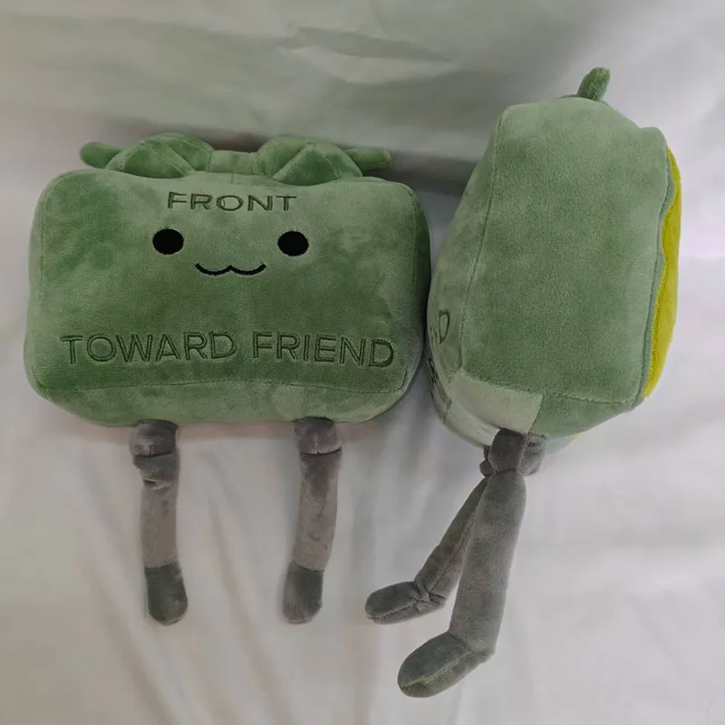 New Clay the Claymore Plush Doll Kawaii Green Square Doll Pillow Accessories Gift Collection Model For Kid Birthday Gifts