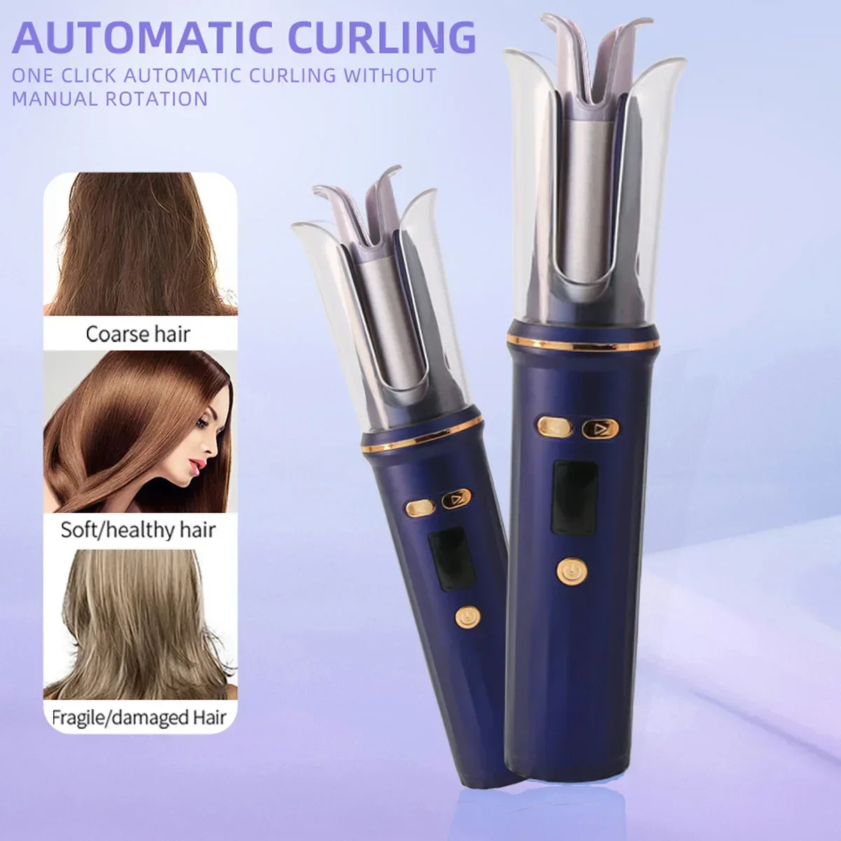 High quality  New Household Large Roll Portable Lazy Artifact USB Wireless Automatic Curling Iron Charging Automatic Curling Iro