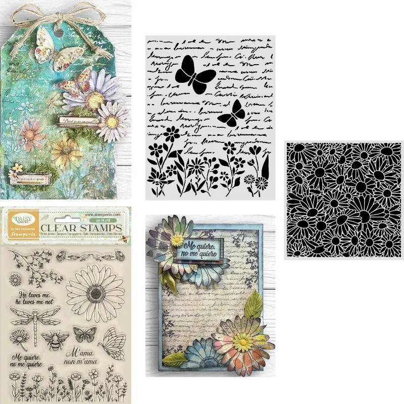 Diary Ink Splatter Cosmic Compass Metal Cutting Stencil & Stamps Slimline Essentials Scrap Booking Card Stencil Cut for DIY Hand