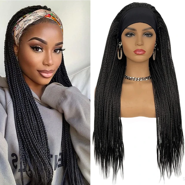 Bun Afro kinky twist braid headband wig selling