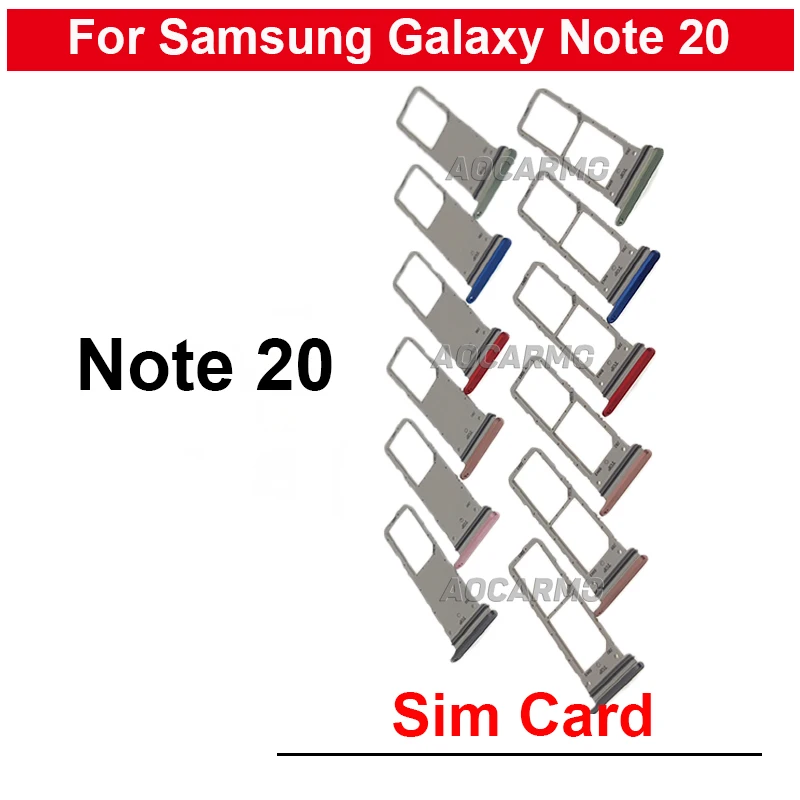 For Samsung Galaxy Note 20 Note20 Single / Dual Sim Card Tray Holder Socket Slot Repair Replacement Parts