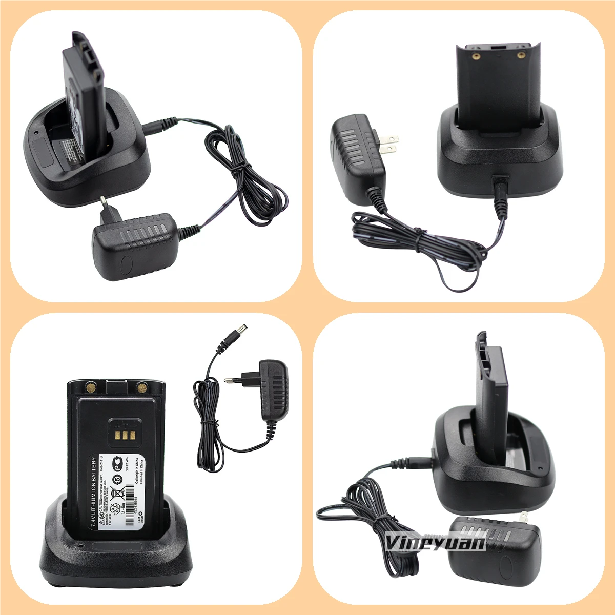 10PC FNB-Z181LI Li-ion Baterai Desktop Charger untuk Vertex EVX-C31, VZ-30, VZ-30-D0-5, VZ-30-G6-4 Mag One C30 C31 Dua Cara Radio