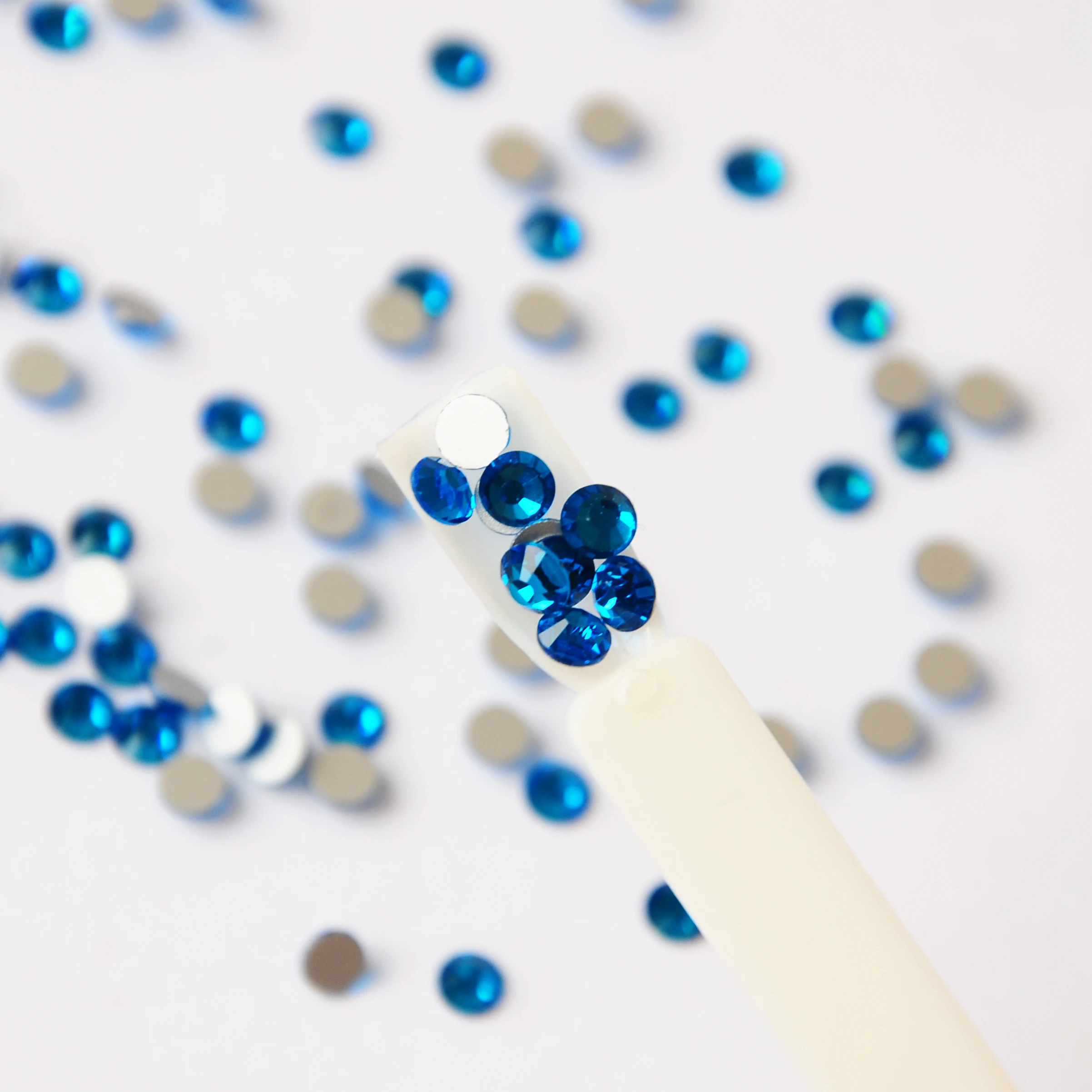 Capri Blue SS3-SS20-SS34 strass per Nail Art per manicure fai da te design cristalli Non hot fix glitter strass Garment Decor