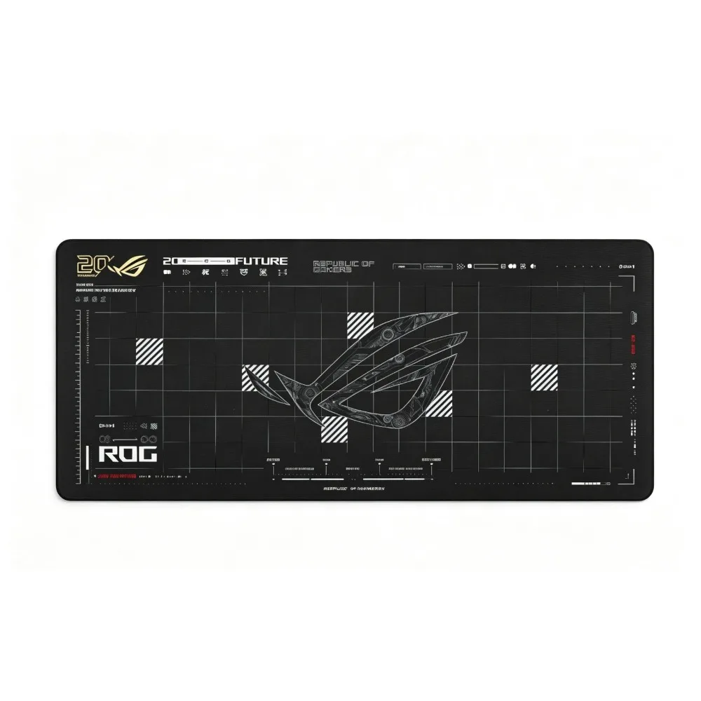 ROG 20th Anniversary Mouse Pad Scabbard II XXL Stitched Edges Water Oil Dust Repellent Computer Desk Protector for PC Gaming