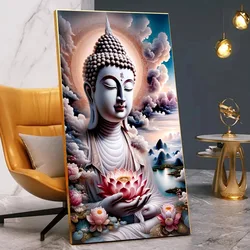 5D DIY Buddha Zen Diamond Painting Kit wonderland Buddha Picture Full Diamond Embroidery Mosaic Handmade Crafts Gift Large Size