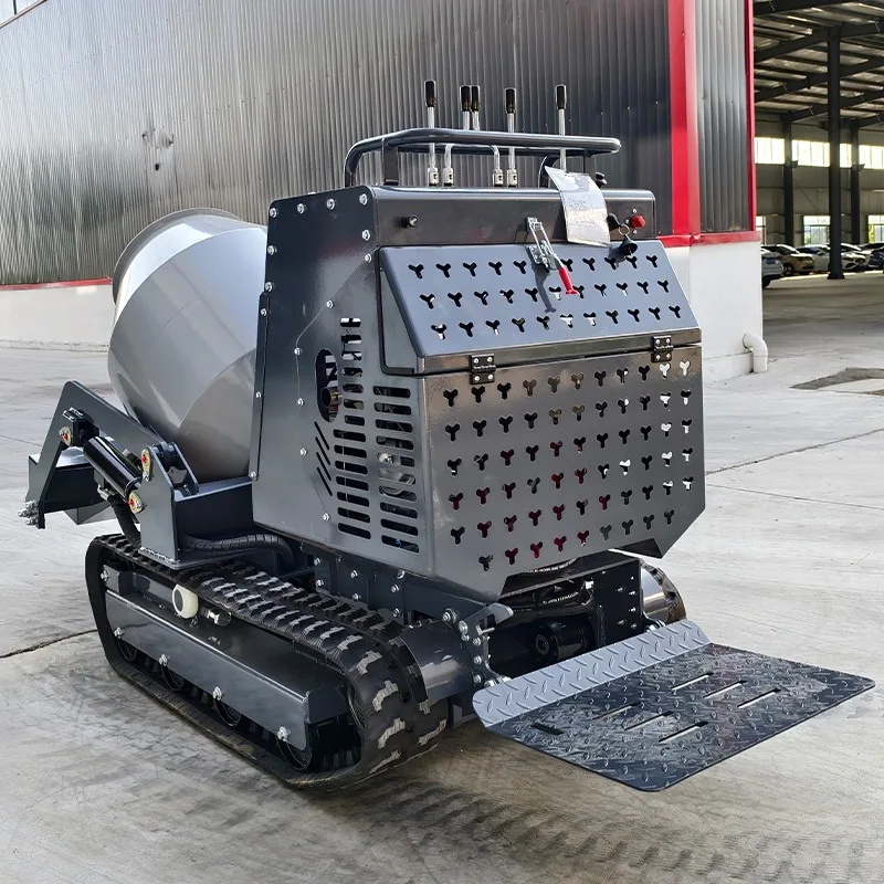 Diesel Engine 300L Mini Concrete Mixer Pump Motor High Efficiency 2M/H Productivity Portable Self-loading Machinery