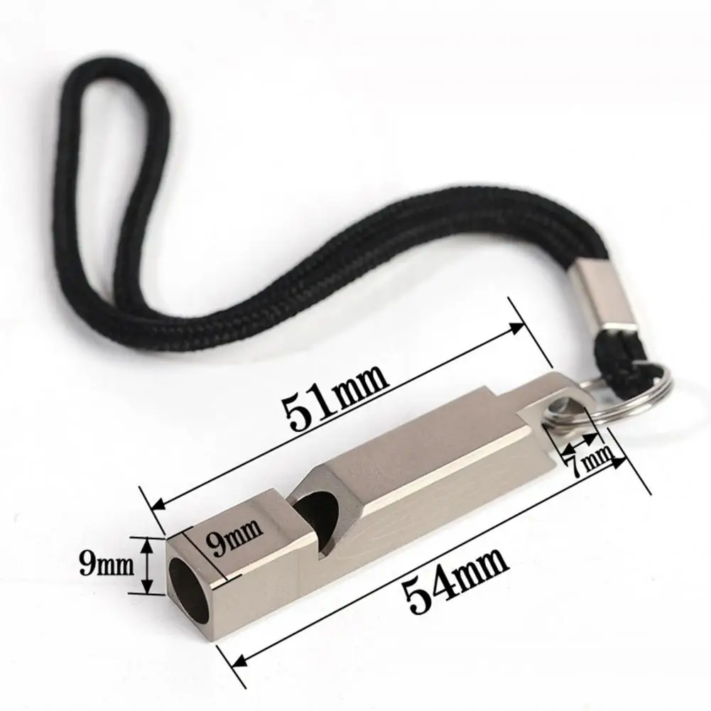 

Emergency Whistle High Hardness Survival Whistle Lightweight Exquisite Useful Survival Titanium Whistle with Lanyard