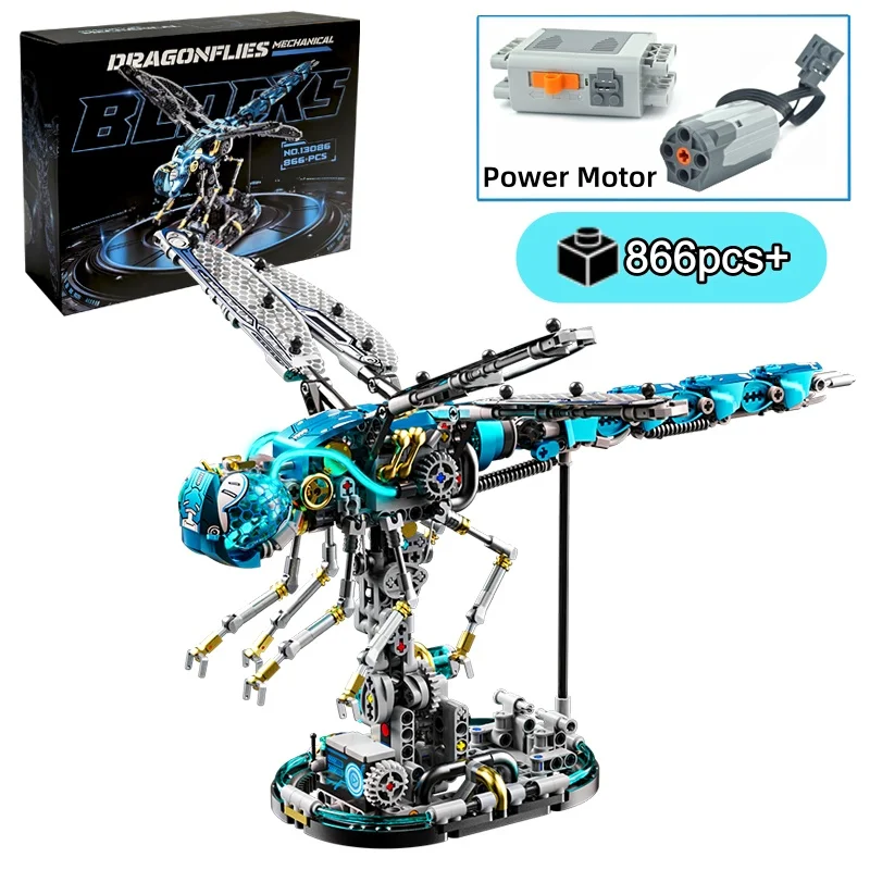 NEUES Kreatives Mechanisches Libellen-Baukasten-Set Tier-DIY-Tischdekoration Modell Kinder Erwachsene Geburtstagsgeschenke 866 Teile