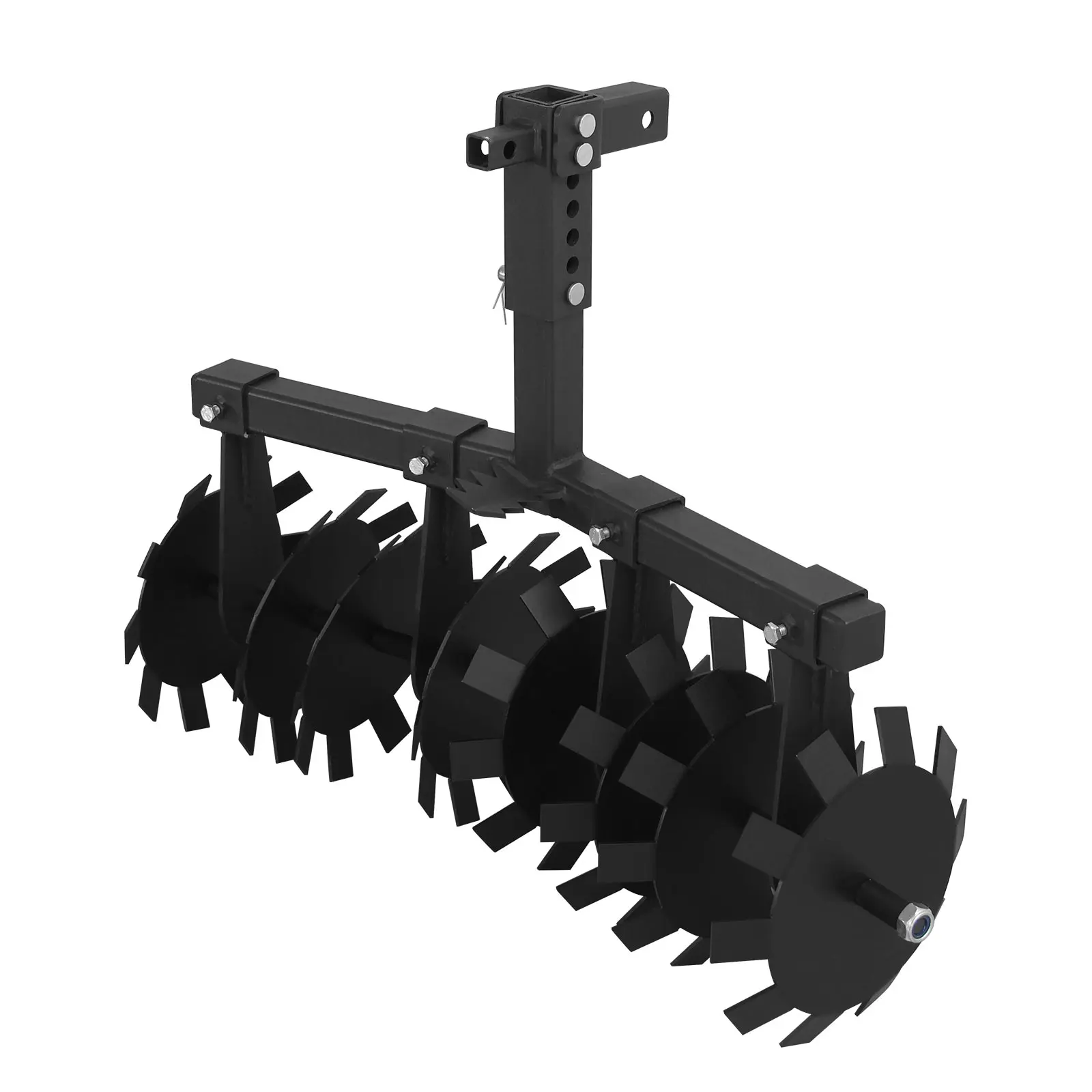 32 Disc Plow Harrow with 2 Receiver Mount for ATV/UTV, Heavy Duty Adjust Height Pull Behind Tiller