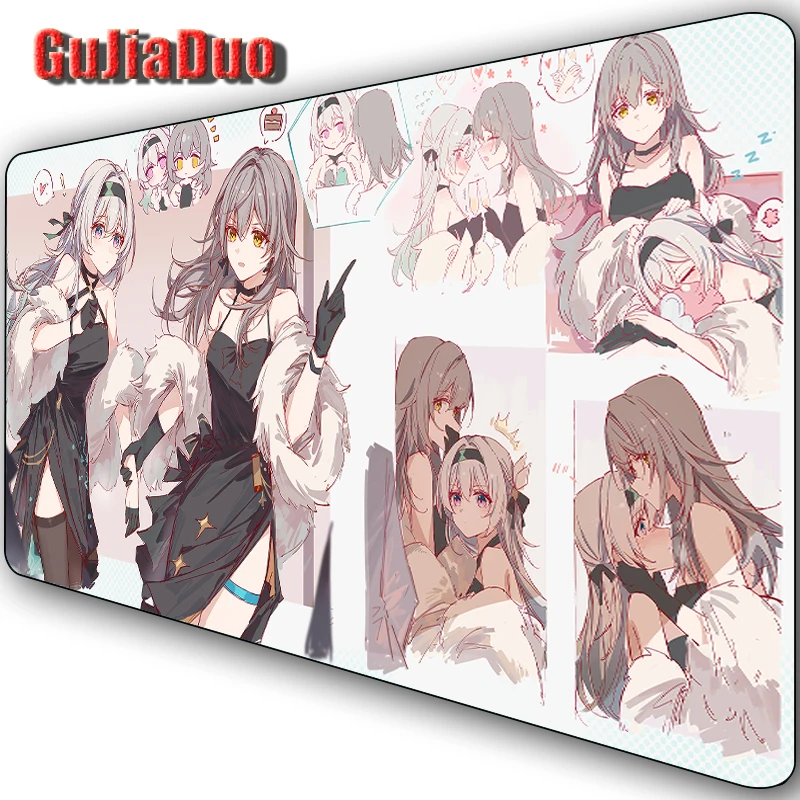 Stelle Honkai-Tapis de souris de grande taille 40x90, accessoire de jeu pour ordinateur avec motifs de star rail, anime Kawaii