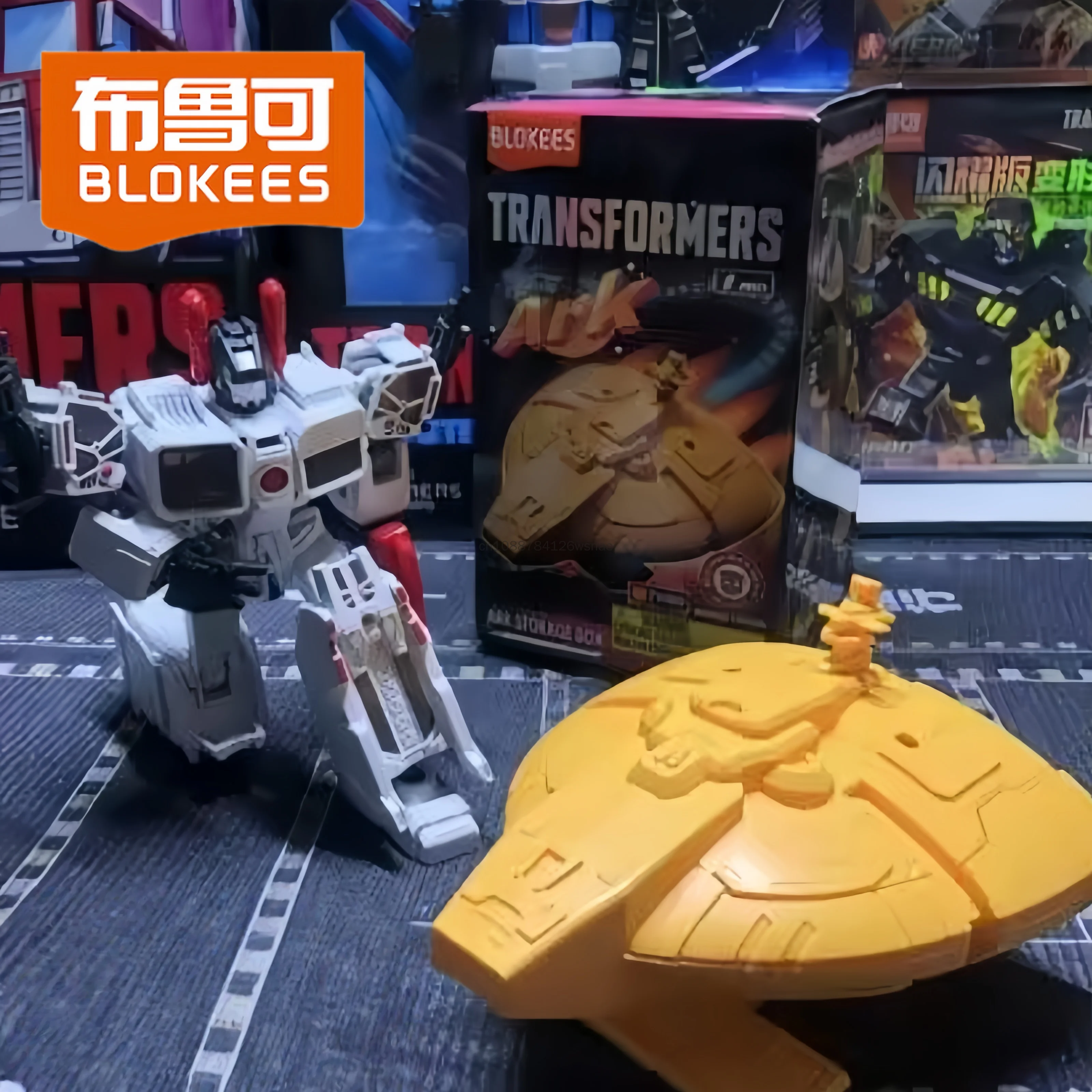 Caja de Almacenamiento Original Blokees Transformers Ark Sharkticon, Caja de Almacenamiento de Piezas de Repuesto para Shockwave, Caja de Almacenamiento de Juguetes, Regalo
