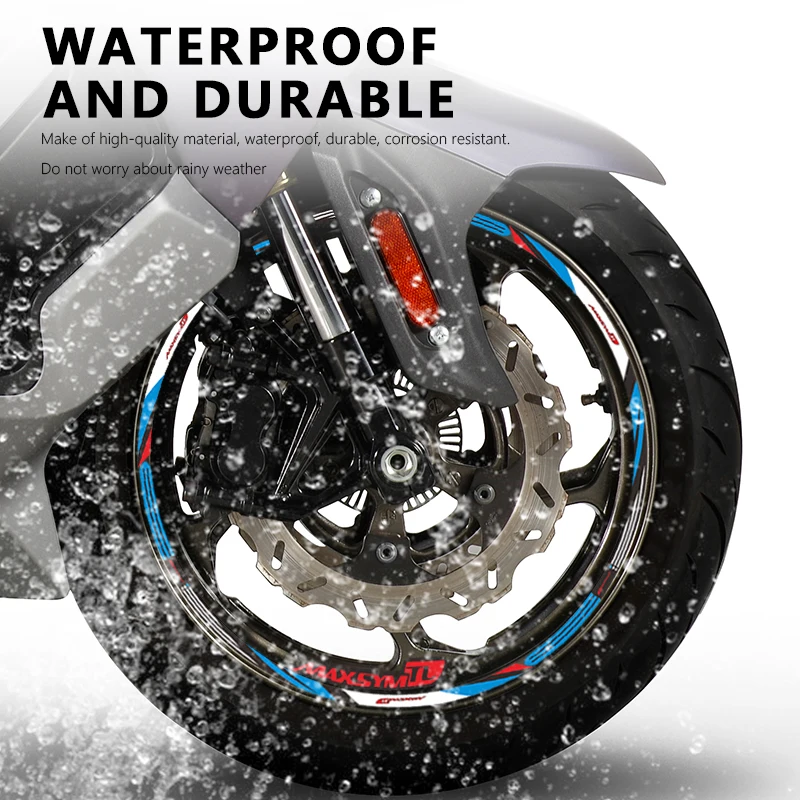 Motorrad Rad aufkleber wasserdichte Abziehbilder für sym maxsym tl 2020 2023 tl500 tl508 Zubehör-Reifen felgen aufkleber