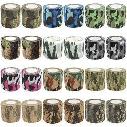 24 Rolls Elastic Bandage Tape Army Outdoor Hunting Camouflage   Stealth Tape Wrap Durable Self Adhesive Bandage