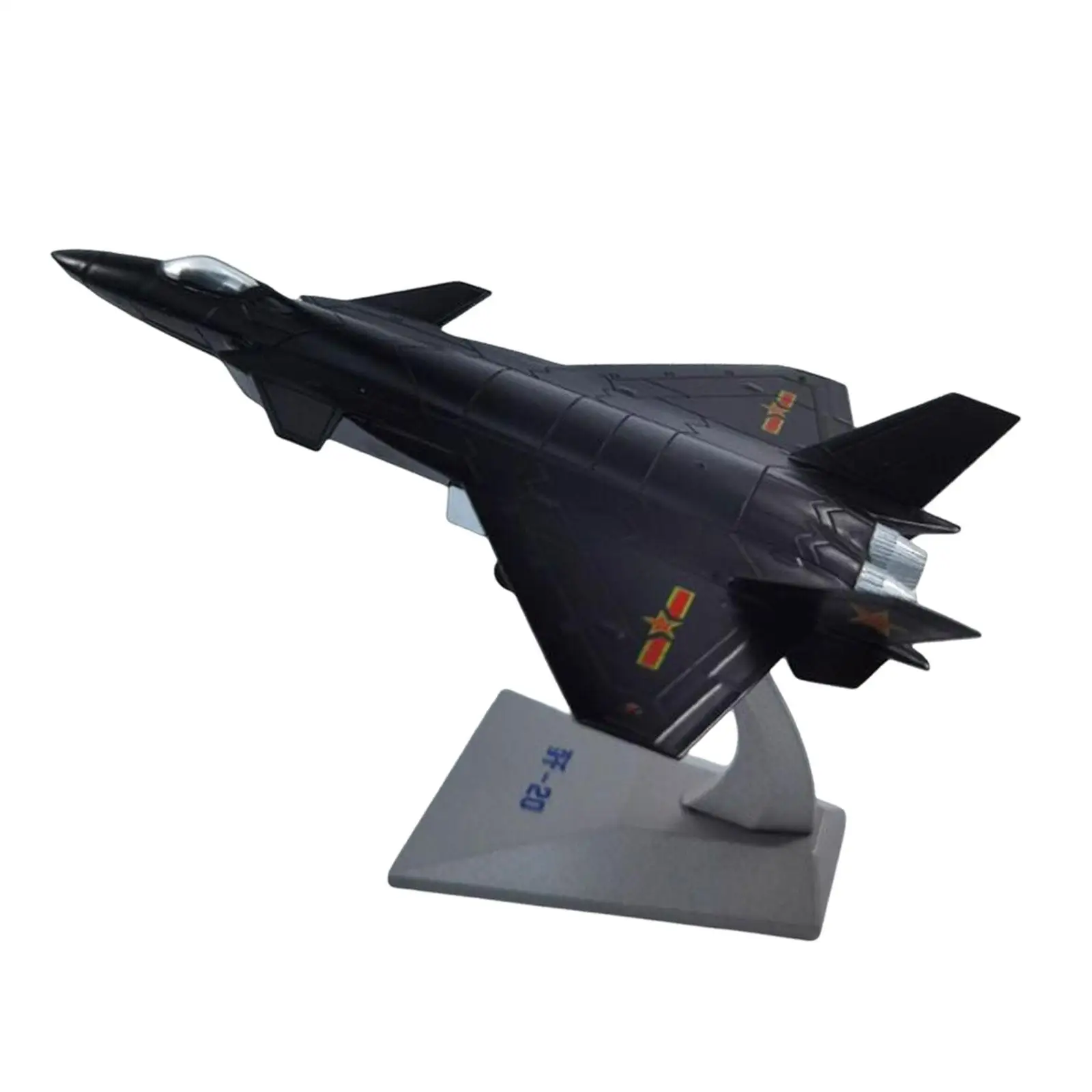 J20 Diecast Aircraft Model 1/144 Scale Alloy Collectible Airplane Toy Desktop Ornament for Aviation Enthusiasts Home Decor