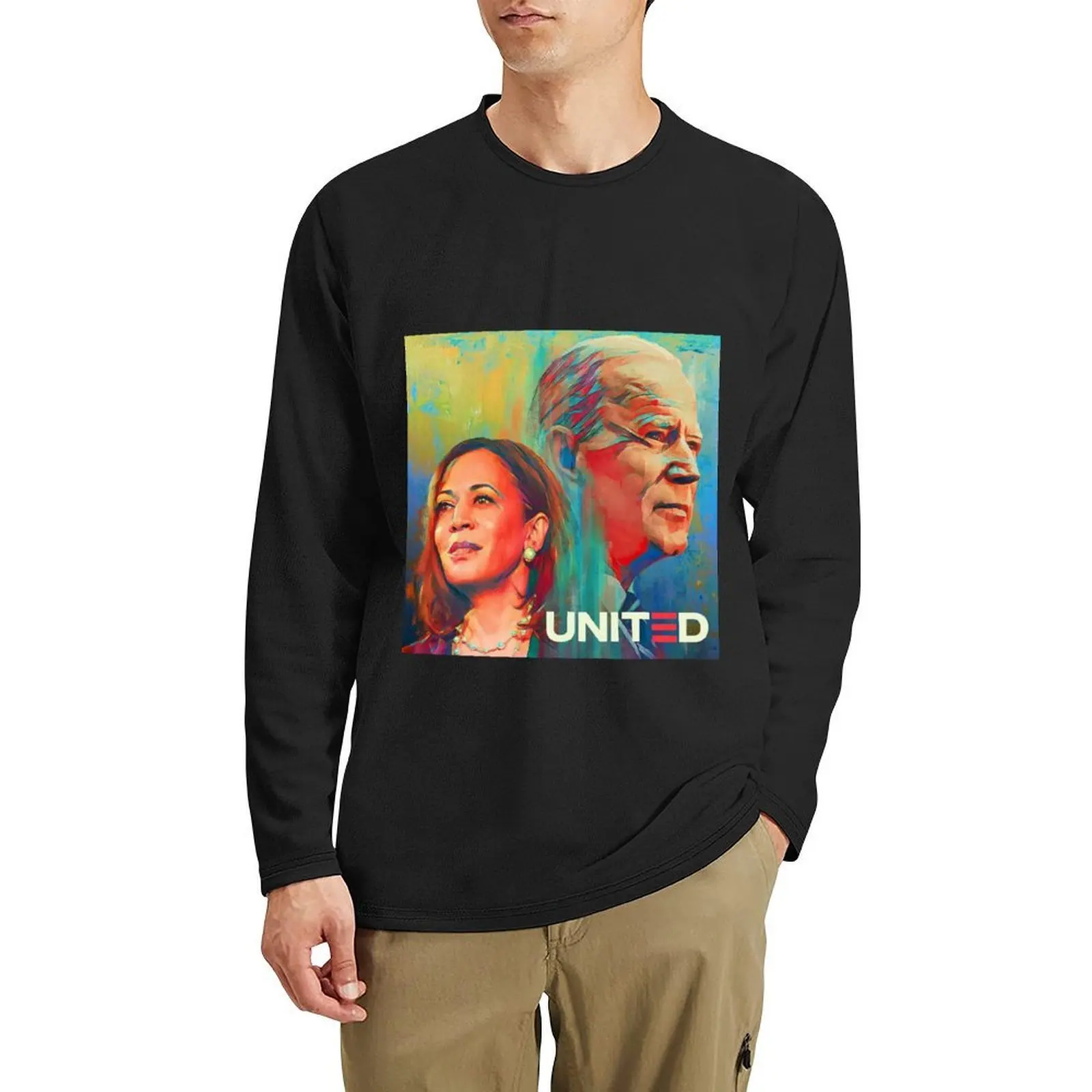 

Biden Harris United 2020 Long T-Shirt vintage t shirt boys t shirts cute tops animal print shirt for boys t shirt men
