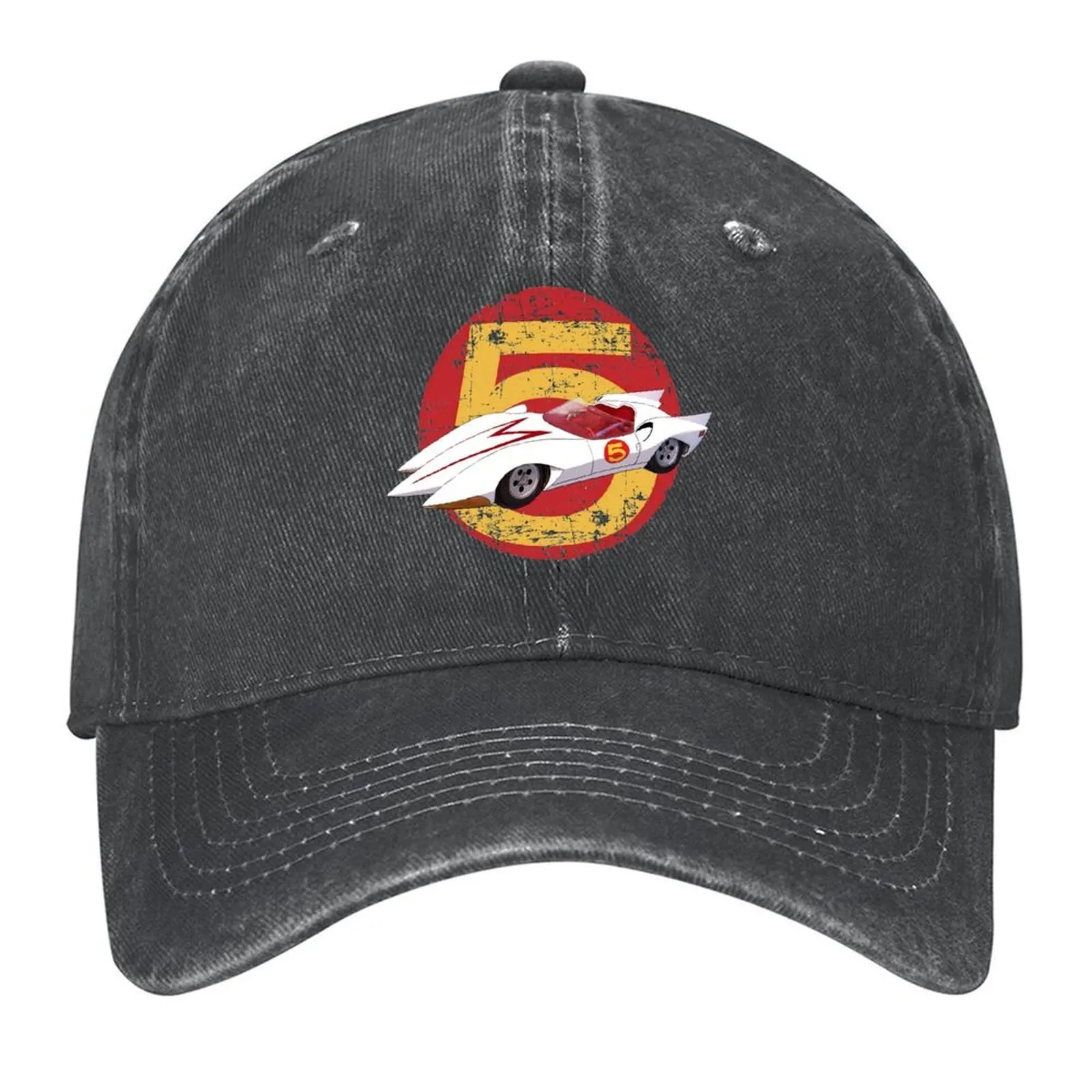 

Mach 5 - Distressed Baseball Cap designer cap Bobble Hat men's big size hat New Hat Men's Caps Women's