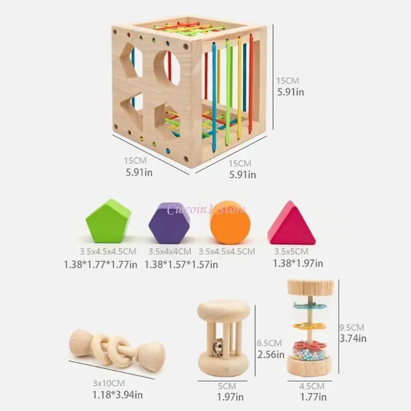 乳児向けのY1UB木製分類ボックス色を認識し、脳の成長を促進する形状